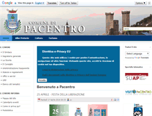 Tablet Screenshot of comune.pacentro.gov.it